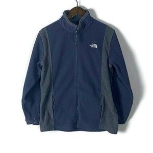 THE NORTH FACE Mens Blue & Gray Fleece Full Zip Jacket Size M (estimate) Logo